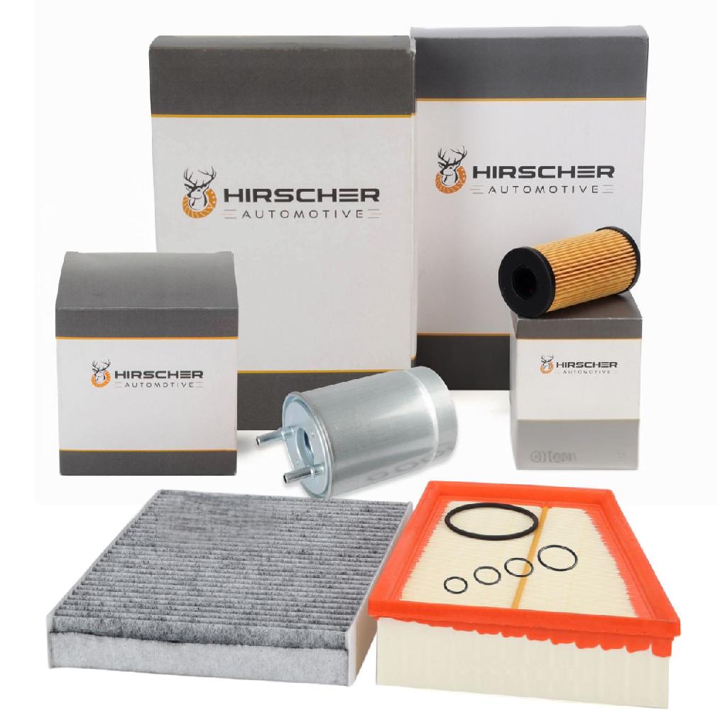 HIRSCHER Filterset Filterpaket 4-tlg für RENAULT Grand / Scenic 3 2.0dCi 150/160 PS