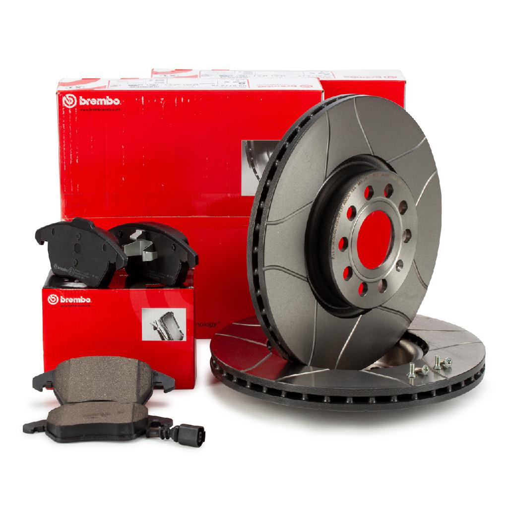 BREMBO Bremsbelagsatz, Scheibenbremse P 85 075 + Bremsscheibe 09.9772.75