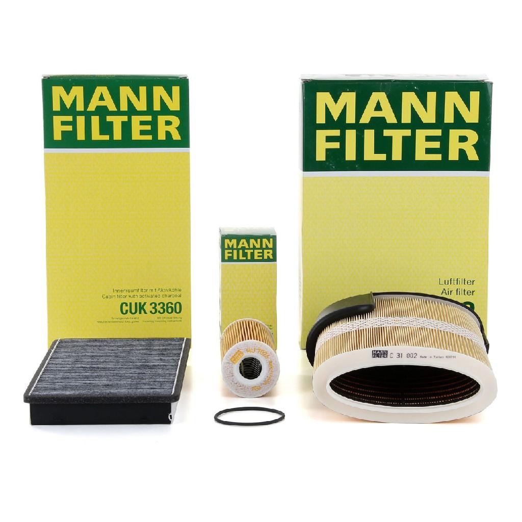 MANN-FILTER Ölfilter HU 7026 z + Luftfilter C 31 002 + Filter, Innenraumluft CUK 3360
