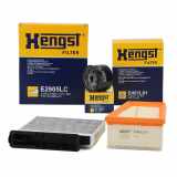 HENGST FILTER Luftfilter E461L01 + Ölfilter H11W02 + Filter, Innenraumluft E2905LC