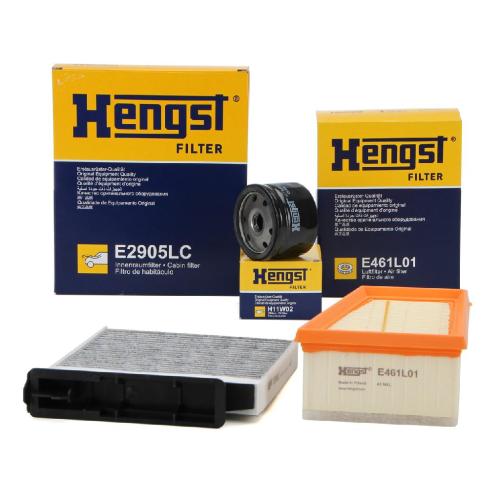 HENGST FILTER Luftfilter E461L01 + Ölfilter H11W02 + Filter, Innenraumluft E2905LC Bild HENGST FILTER Luftfilter E461L01 + Ölfilter H11W02 + Filter, Innenraumluft E2905LC