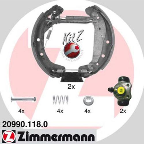 ZIMMERMANN Bremsbackensatz 20990.118.0 + Bremstrommel 430.1787.20 Bild ZIMMERMANN Bremsbackensatz 20990.118.0 + Bremstrommel 430.1787.20