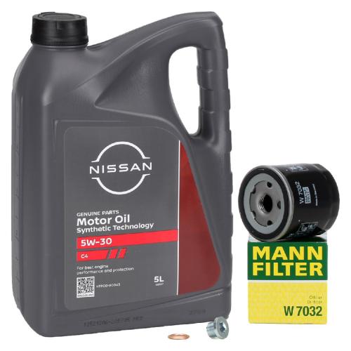 5L ORIGINAL 5W30 DPF Motoröl + MANN Ölfilter NISSAN Juke F15 Micra 5 Qashqai 2 1.5 dCi Bild 5L ORIGINAL 5W30 DPF Motoröl + MANN Ölfilter NISSAN Juke F15 Micra 5 Qashqai 2 1.5 dCi