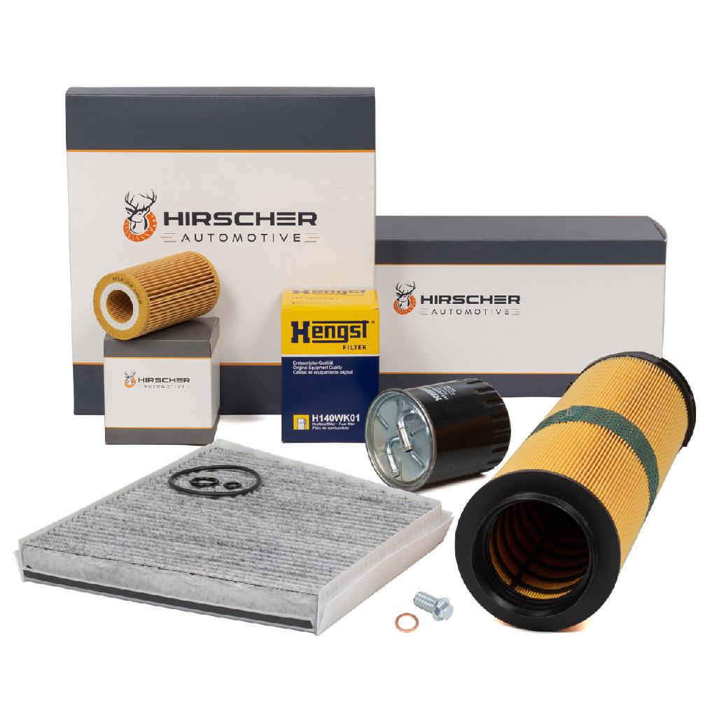HIRSCHER Filterset 4-tlg MERCEDES E-Klasse W211 S211 E200/220/270CDI OM646 OM647