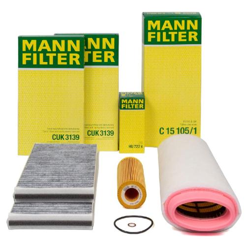 MANN-FILTER Filter, Innenraumluft CUK 3139 + Luftfilter C 15 105/1 + Ölfilter HU 722 x Bild MANN-FILTER Filter, Innenraumluft CUK 3139 + Luftfilter C 15 105/1 + Ölfilter HU 722 x