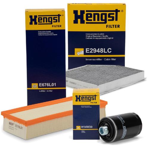 HENGST FILTER Filter, Innenraumluft E2948LC + Luftfilter E676L01 + Ölfilter H14W30 Bild HENGST FILTER Filter, Innenraumluft E2948LC + Luftfilter E676L01 + Ölfilter H14W30