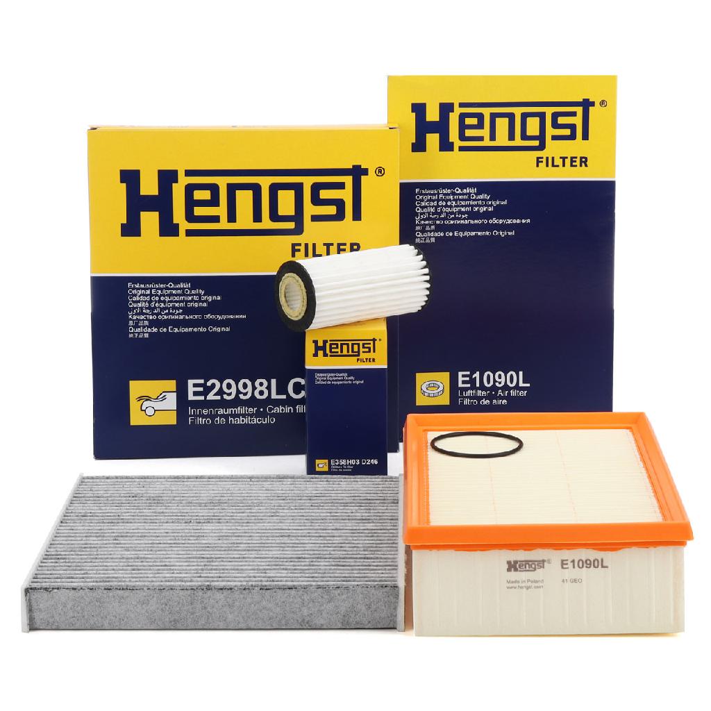 HENGST FILTER Filter, Innenraumluft E2998LC + Luftfilter E1090L + Ölfilter E358H03 D246