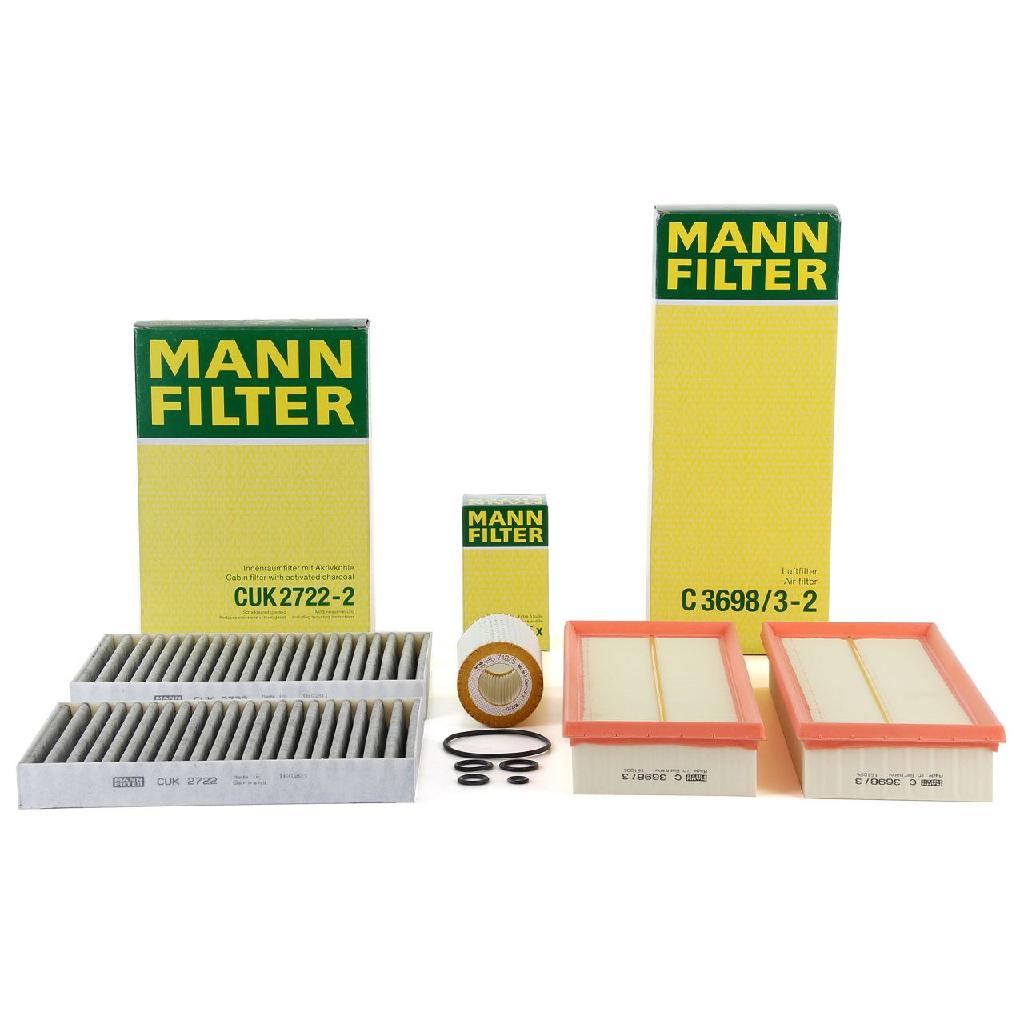 MANN-FILTER Filter, Innenraumluft CUK 2722-2 + Luftfilter C 3698/3-2 + Ölfilter HU 718/5 x