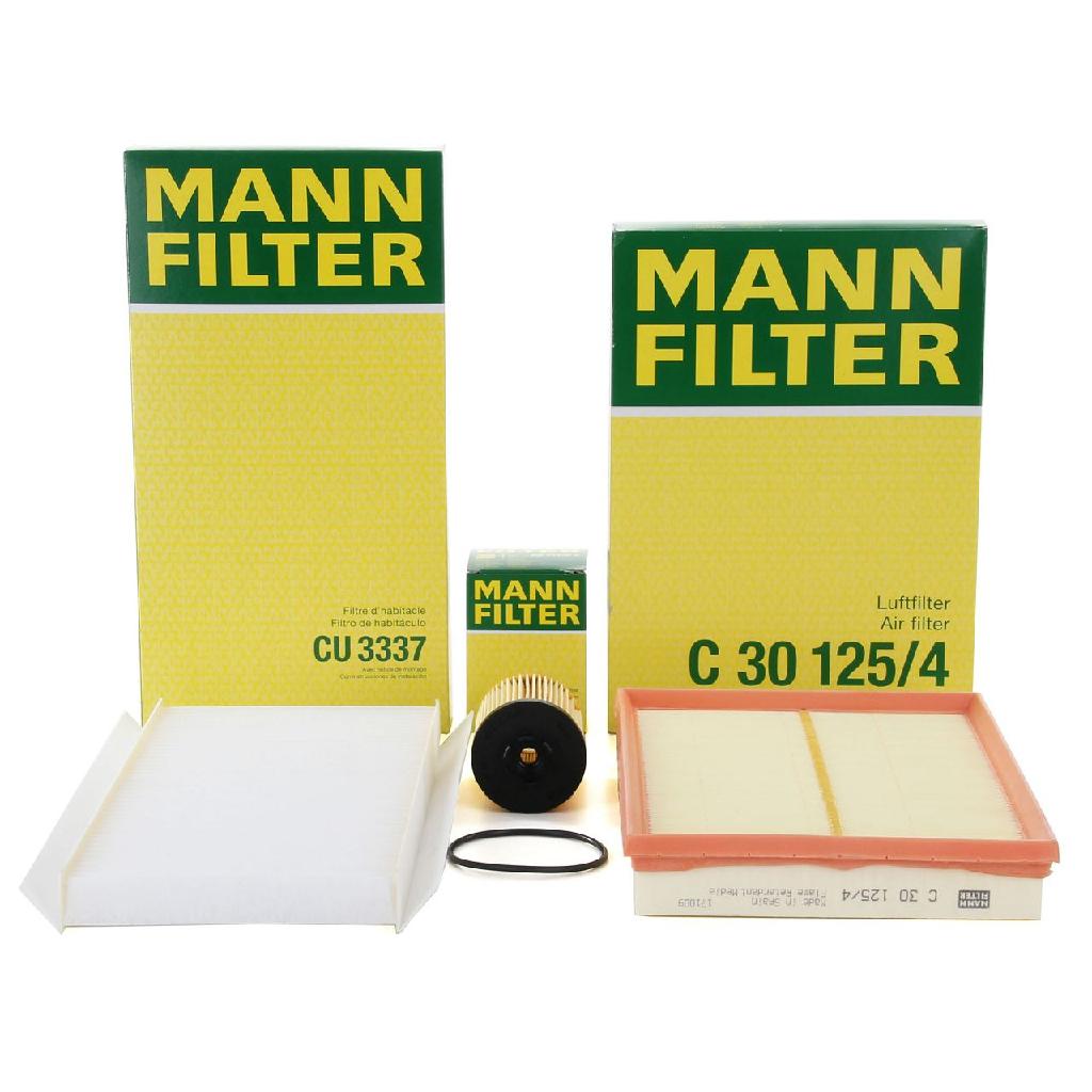 MANN-FILTER Filter, Innenraumluft CU 3337 + Ölfilter HU 712/8 x + Luftfilter C 30 125/4