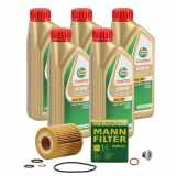 5 Liter CASTROL Edge Motoröl ÖL 5W30 M BMW Longlife-04 + MANN Ölfilter HU815/2x