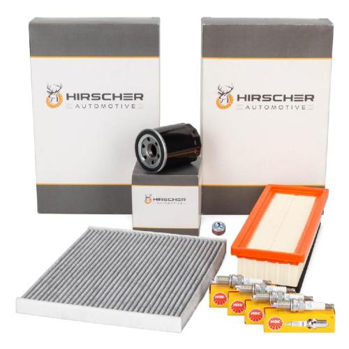 HIRSCHER Filterset + 4x NGK Zündkerze ALFA ROMEO Mito (955_) FIAT Punto (199_) 1.2 1.4 Bild HIRSCHER Filterset + 4x NGK Zündkerze ALFA ROMEO Mito (955_) FIAT Punto (199_) 1.2 1.4