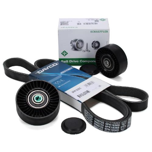 DAYCO 6PK1836S Keilrippenriemen + INA Rollen BMW 1er E87 118d 120d 136-177 PS N47 bis 2006 Bild DAYCO 6PK1836S Keilrippenriemen + INA Rollen BMW 1er E87 118d 120d 136-177 PS N47 bis 2006