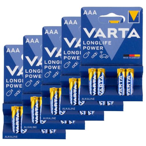 20x VARTA LONGLIFE POWER ALKALINE Batterie AAA MICRO 4903 LR03 MN2400 1,5V Bild 20x VARTA LONGLIFE POWER ALKALINE Batterie AAA MICRO 4903 LR03 MN2400 1,5V