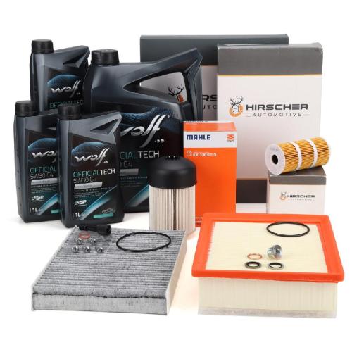 HIRSCHER Filterset 4-tlg + 8L WOLF OFFICIALTECH 5W30 C4 OPEL Vivaro B Trafic 3 1.6 dCi Bild HIRSCHER Filterset 4-tlg + 8L WOLF OFFICIALTECH 5W30 C4 OPEL Vivaro B Trafic 3 1.6 dCi