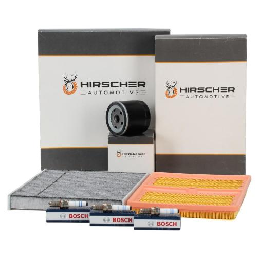 HIRSCHER Filterset + 3x BOSCH Zündkerze VW Golf 7 T-Roc Touran AUDI A3 8V Q2 GA 1.0 TSI Bild HIRSCHER Filterset + 3x BOSCH Zündkerze VW Golf 7 T-Roc Touran AUDI A3 8V Q2 GA 1.0 TSI