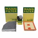 MANN-FILTER Filter, Innenraumluft CUK 2939 + Luftfilter C 27 009 + Ölfilter W 712/95