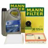 MANN Filterset + 5L ORIGINAL 5W30 dexos1 Gen2 Motor OPEL Corsa C Tigra B 1.0-1.4 bis Motor