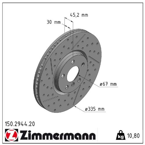 ZIMMERMANN Bremsscheiben + Beläge + Wako MINI Clubman F54 17 Zoll mit JCW-Bremse vorne Bild ZIMMERMANN Bremsscheiben + Beläge + Wako MINI Clubman F54 17 Zoll mit JCW-Bremse vorne