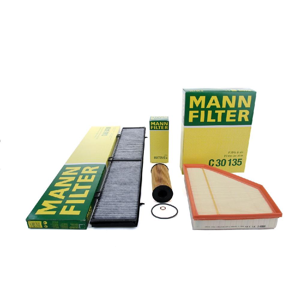 MANN-FILTER Filter, Innenraumluft CUK 8430 + Luftfilter C 30 135 + Ölfilter HU 721/5 x