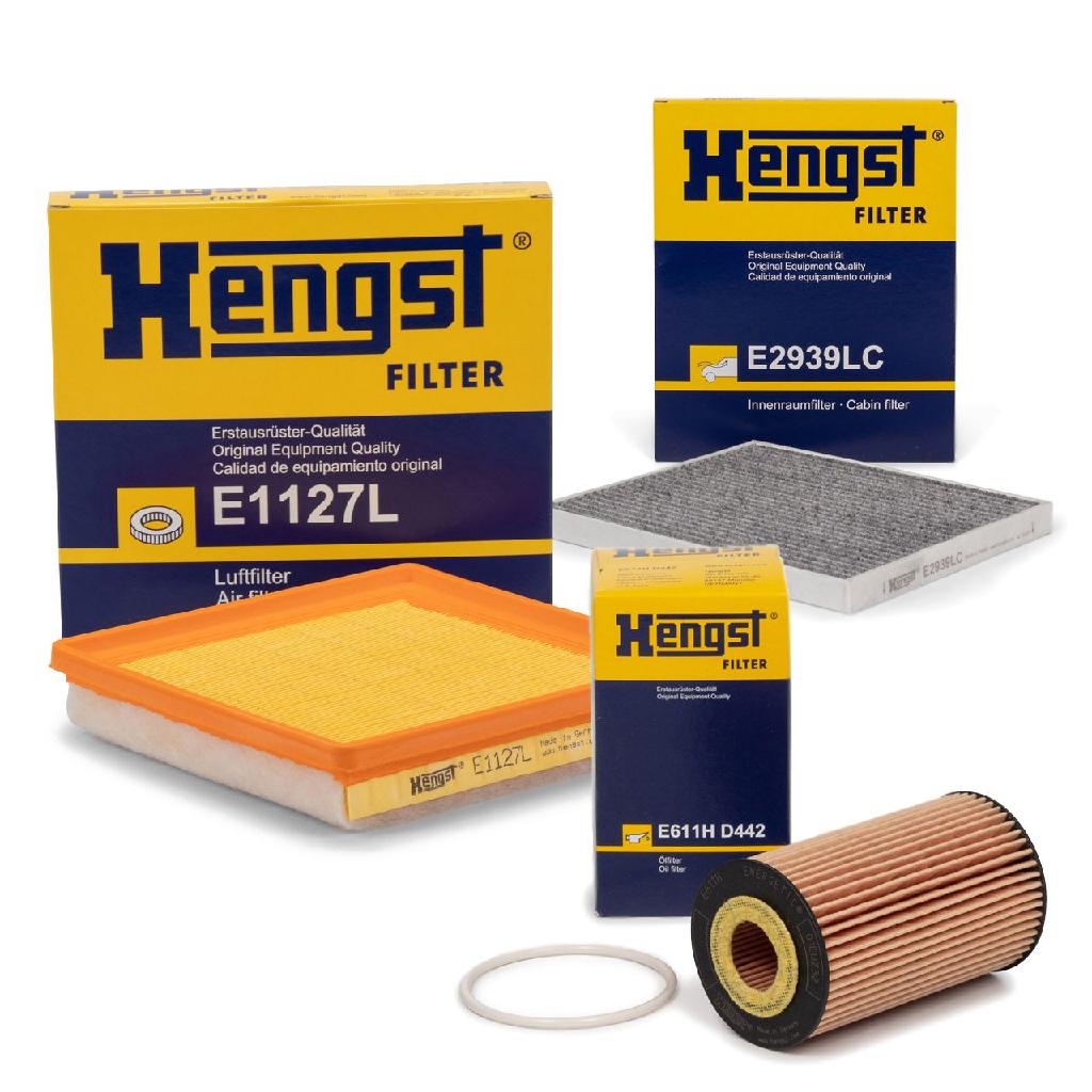 HENGST FILTER Filter, Innenraumluft E2939LC + Luftfilter E1127L + Ölfilter E611H D442