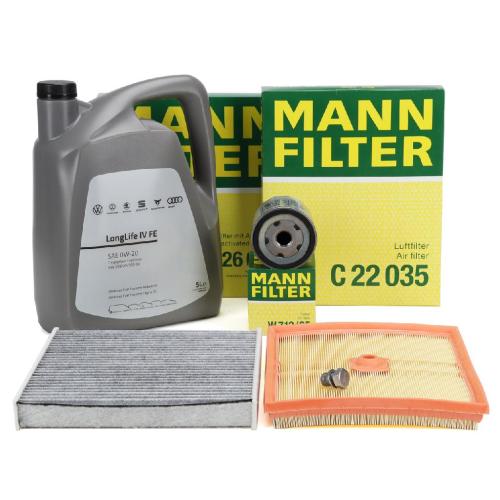 MANN Filterset + 5L ORIGINAL 0W20 Motoröl VW Golf 7 A3 8V Q2 Leon 5F Octavia 3 1.0 TSI Bild MANN Filterset + 5L ORIGINAL 0W20 Motoröl VW Golf 7 A3 8V Q2 Leon 5F Octavia 3 1.0 TSI