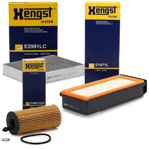 HENGST FILTER Luftfilter E1071L + Ölfilter E204H D218 + Filter, Innenraumluft E2991LC Bild HENGST FILTER Luftfilter E1071L + Ölfilter E204H D218 + Filter, Innenraumluft E2991LC