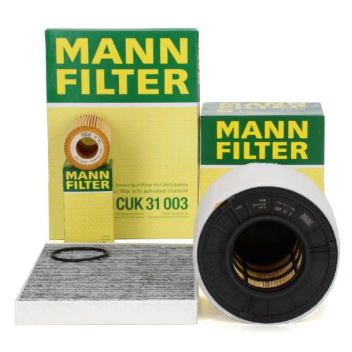 MANN Filterset 3-tlg AUDI A4 (B9) A5 (F5) Q5 (FY) 3.0/45/50 TDI 218-286 PS Bild MANN Filterset 3-tlg AUDI A4 (B9) A5 (F5) Q5 (FY) 3.0/45/50 TDI 218-286 PS