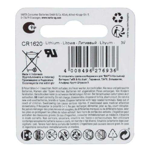 10x VARTA Knopfzelle Knopfbatterie Batterie 3V CR1620 Bild 10x VARTA Knopfzelle Knopfbatterie Batterie 3V CR1620