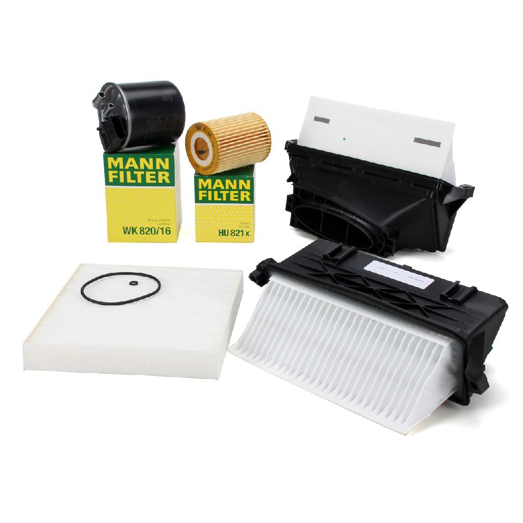 MANN-FILTER Kraftstofffilter WK 820/16 + Ölfilter HU 821 x HERTH+BUSS JAKOPARTS Filter, Innenraumluft J1341043 HENGST FILTER Luftfilter E1827L-2