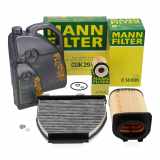 MANN Filterset + 6L ORIGINAL 5W30 Motoröl MERCEDES W204 W212 X204 180-250 M274
