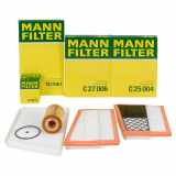 MANN-FILTER Luftfilter C 25 004 + Ölfilter HU 821 x + Filter, Innenraumluft CU 3461 + Luftfilter C 27 006