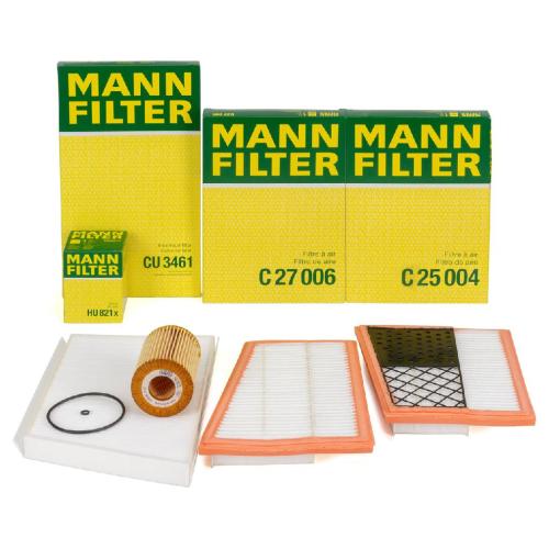 MANN-FILTER Luftfilter C 25 004 + Ölfilter HU 821 x + Filter, Innenraumluft CU 3461 + Luftfilter C 27 006 Bild MANN-FILTER Luftfilter C 25 004 + Ölfilter HU 821 x + Filter, Innenraumluft CU 3461 + Luftfilter C 27 006