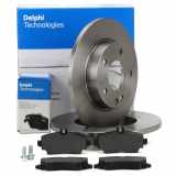 DELPHI Bremsscheiben + Beläge + Wako MERCEDES A-Klasse W168 A140 A160CDI vorne