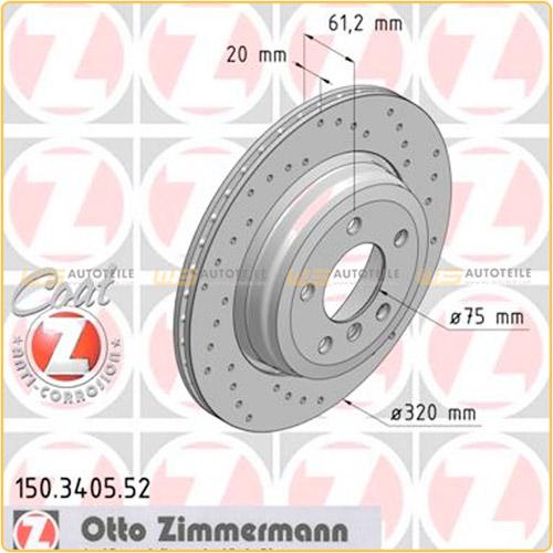 Zimmermann SPORT Bremsscheiben + Beläge + Wako BMW 5er E61 Touring hinten Bild Zimmermann SPORT Bremsscheiben + Beläge + Wako BMW 5er E61 Touring hinten