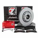 Zimmermann FORMULA Z Bremsscheiben + Beläge + Wako PORSCHE Panamera 970 4.8 Turbo/S vorne
