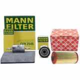 FEBI BILSTEIN Luftfilter 21108 MANN-FILTER Filter, Innenraumluft CUK 2545 + Kraftstofffilter WK 512 + Ölfilter W 712/52