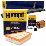 HENGST FILTER Ölfilter E61H D258 + Filter, Innenraumluft E1959LC + Luftfilter E1058L