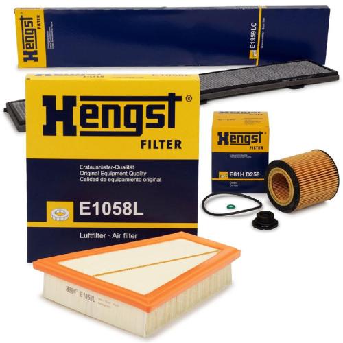 HENGST FILTER Ölfilter E61H D258 + Filter, Innenraumluft E1959LC + Luftfilter E1058L Bild HENGST FILTER Ölfilter E61H D258 + Filter, Innenraumluft E1959LC + Luftfilter E1058L