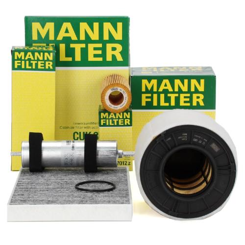 MANN Filterset 4-tlg AUDI A4 (B9) A5 (F5) Q5 (FY) 3.0/45/50 TDI 218-286 PS Bild MANN Filterset 4-tlg AUDI A4 (B9) A5 (F5) Q5 (FY) 3.0/45/50 TDI 218-286 PS