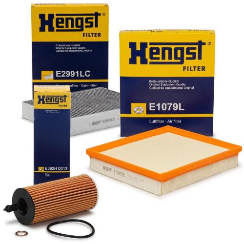 HENGST FILTER Luftfilter E1079L + Ölfilter E362H D313 + Filter, Innenraumluft E2991LC Bild HENGST FILTER Luftfilter E1079L + Ölfilter E362H D313 + Filter, Innenraumluft E2991LC