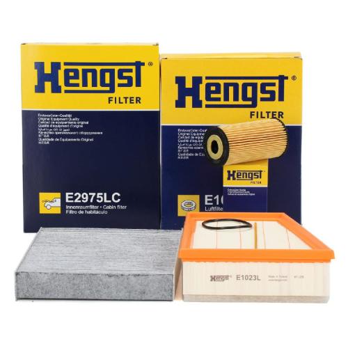 HENGST FILTER Ölfilter E212H D231 + Filter, Innenraumluft E2975LC + Luftfilter E1023L Bild HENGST FILTER Ölfilter E212H D231 + Filter, Innenraumluft E2975LC + Luftfilter E1023L