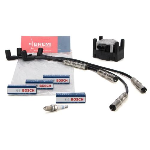 HTACHI Zündspule BREMI Zündkabelsatz 4x BOSCH Zündkerze VW Golf 5 Passat B5 B6 T5 1.6 2.0 Bild HTACHI Zündspule BREMI Zündkabelsatz 4x BOSCH Zündkerze VW Golf 5 Passat B5 B6 T5 1.6 2.0