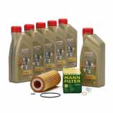 6 Liter CASTROL Edge Motoröl ÖL 5W30 M BMW Longlife-04 + MANN Ölfilter HU722x