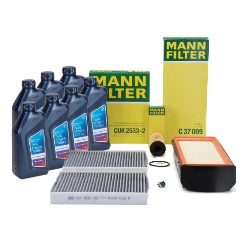 MANN Filterset 3-tlg + 7L ORIGINAL 5W30 Motoröl BMW 5er F10 F11 F07 530d 535d N57 Bild MANN Filterset 3-tlg + 7L ORIGINAL 5W30 Motoröl BMW 5er F10 F11 F07 530d 535d N57