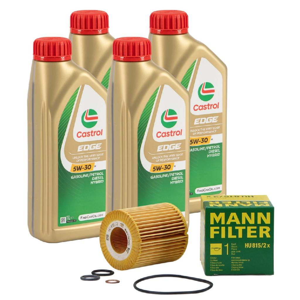 CASTROL Motoröl 15F6DA MANN-FILTER Ölfilter HU 815/2 x