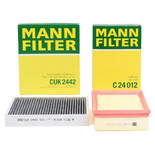 MANN-FILTER Filter, Innenraumluft CUK 2442 + Luftfilter C 24 012/1 Bild MANN-FILTER Filter, Innenraumluft CUK 2442 + Luftfilter C 24 012/1