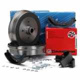 SEBRO Bremstrommeln + ZIMMERMANN Bremsbacken PORSCHE 924 2.0 125 PS hinten