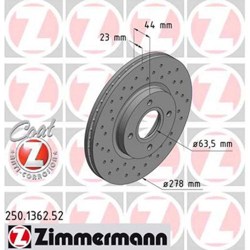 ZIMMERMANN Bremsbelagsatz, Scheibenbremse 25134.170.2 + Bremsscheibe 250.1362.52 Bild ZIMMERMANN Bremsbelagsatz, Scheibenbremse 25134.170.2 + Bremsscheibe 250.1362.52