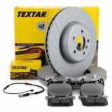 TEXTAR Bremsscheiben + Bremsbeläge + Sensor BMW 3er F30-34 4er F32-36 mit M-Technik vorne