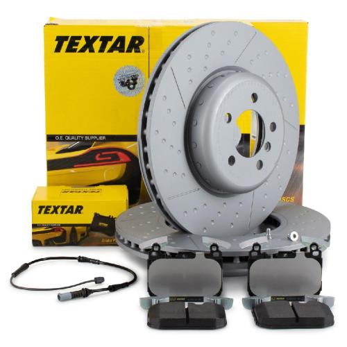 TEXTAR Bremsscheiben + Bremsbeläge + Sensor BMW 3er F30-34 4er F32-36 mit M-Technik vorne Bild TEXTAR Bremsscheiben + Bremsbeläge + Sensor BMW 3er F30-34 4er F32-36 mit M-Technik vorne